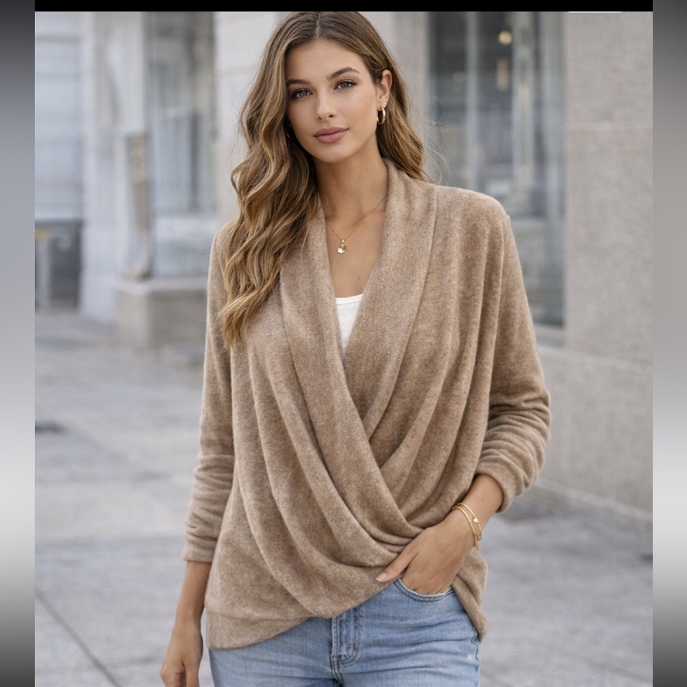 New Twenty Ten Tan Women's cross over Sweater